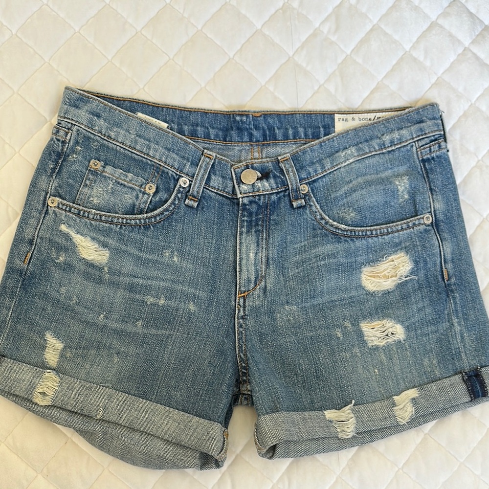 Women's Distressed Denim Shorts